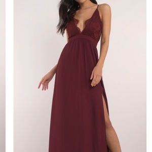 TOBI wine colored dress